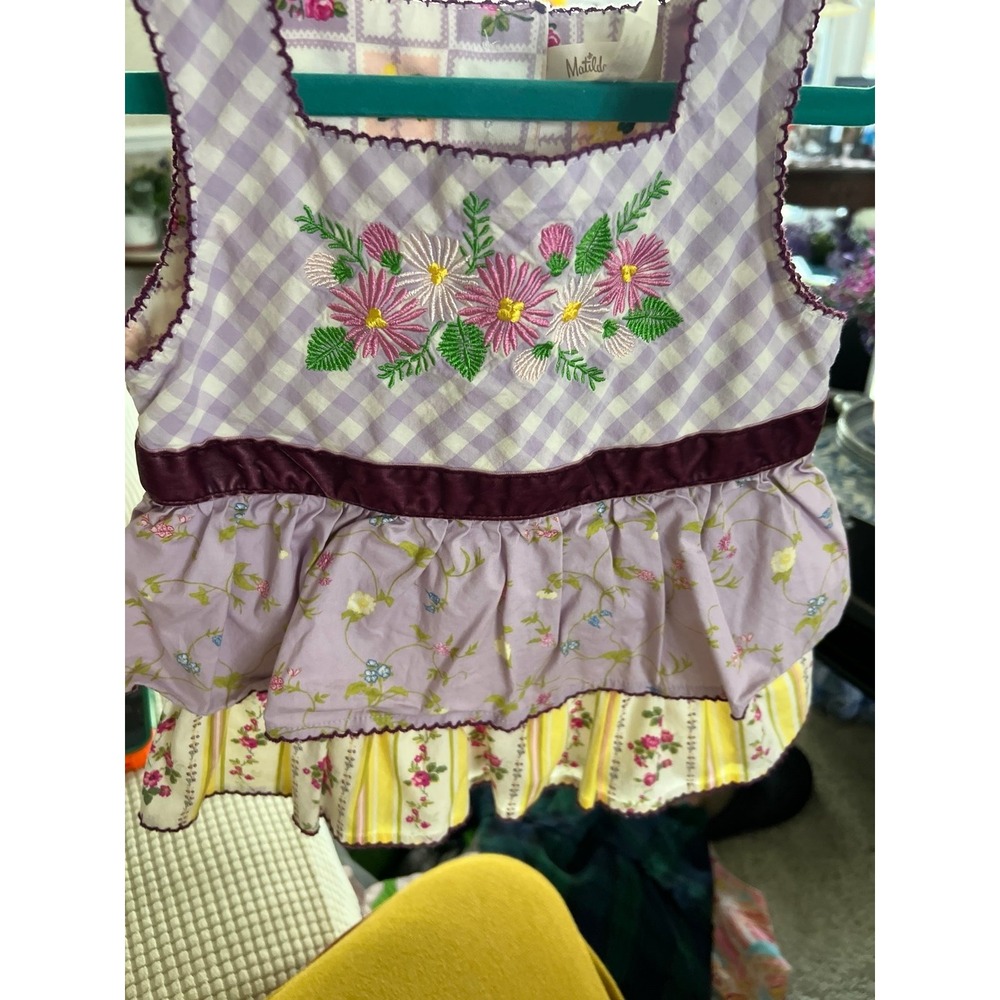 Matilda Jane Enchanted Garden Prudence‎ Gingham Tunic Top Size 4 - Picture 4 of 4